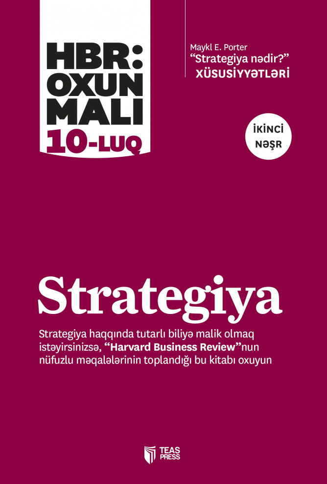 Strategiya “Harvard Business Review”: oxunmalı “10-luq” kitabı, əsəri, nəşri, çap məhsulu