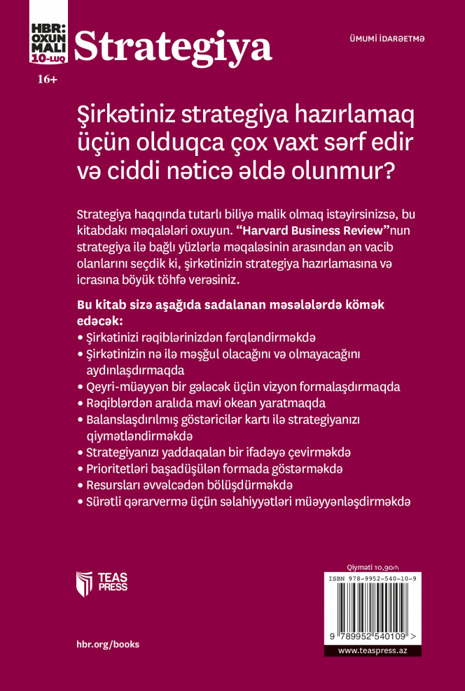 Strategiya “Harvard Business Review”: oxunmalı “10-luq”